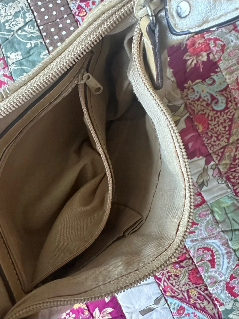 Metallic Gold Stud-Accent Women’s Hobo HandBag